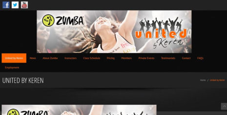 Zumba United Fitness – Dance & Fitness Cms Website