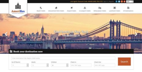 Amerires – USA Based Travel Reservation Portal