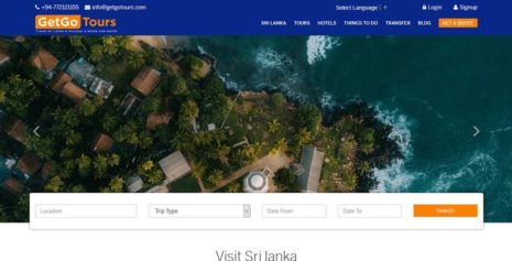 GetGoTours – Travel & Tour CMS Website Development Company Sri Lanka