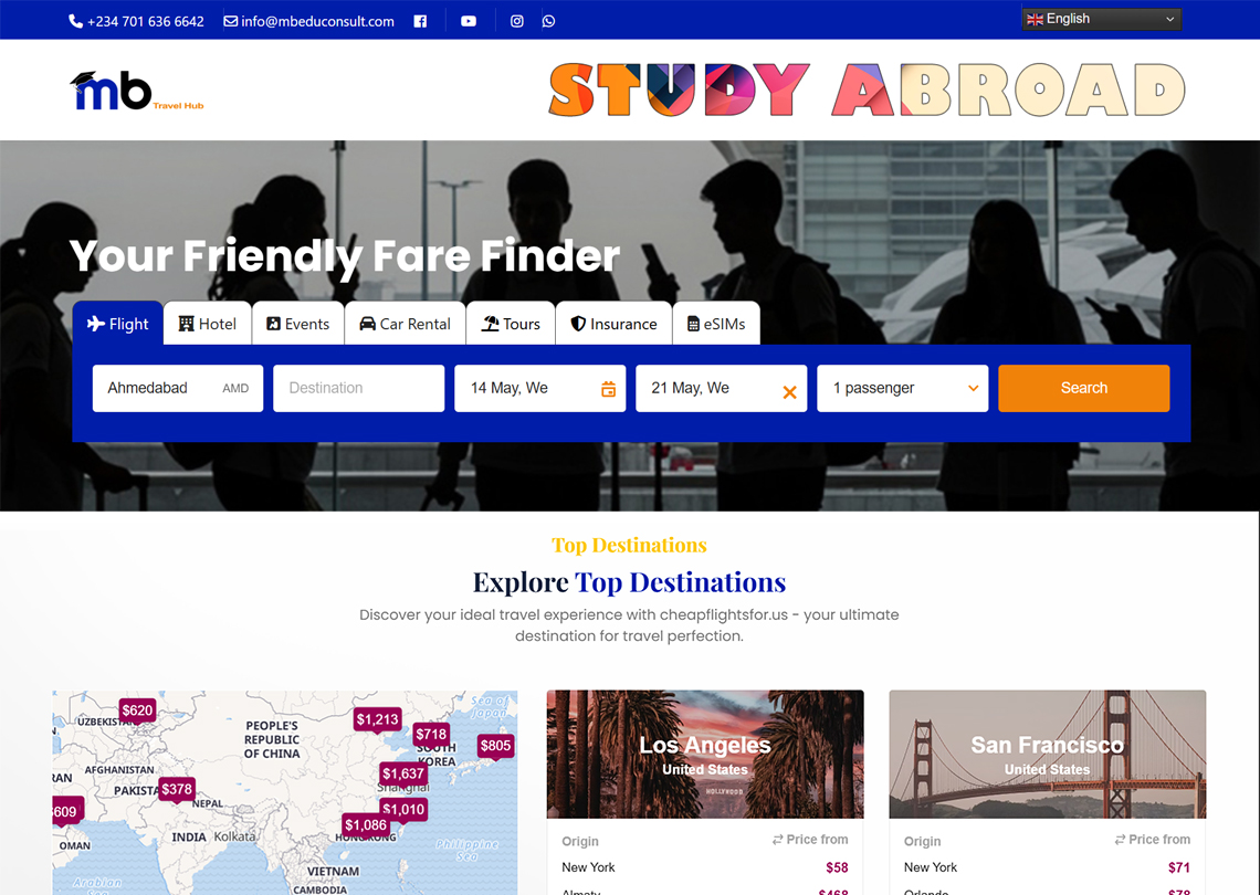 MB TravelHub – Study Abroad Travel Booking Platform