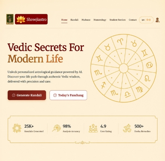 Shreeji Astro – AI-Powered Vedic Astrology Platform Development