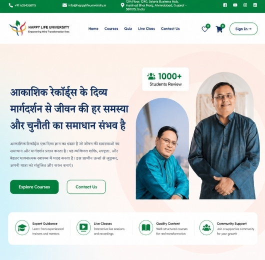 Happy Life University – Digital Learning Platform Development