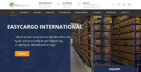 Cargo Services CMS Website – Goeasyaviation.com