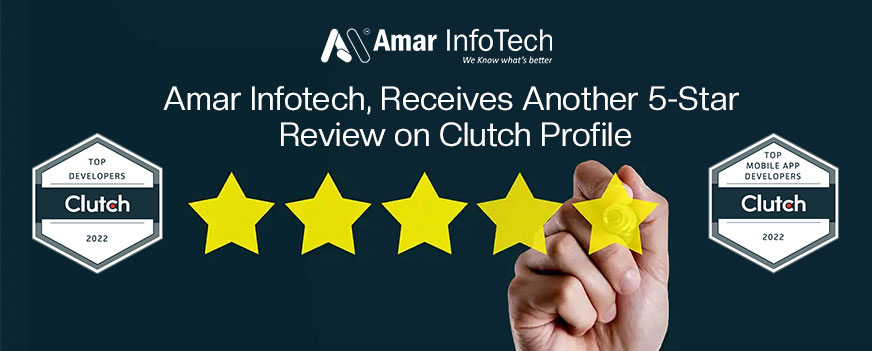 Amar Infotech Records a New 5-Star Review on Clutch From President, Publishing Company