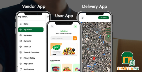 Shops and Me – Hyperlocal Grocery Delivery App